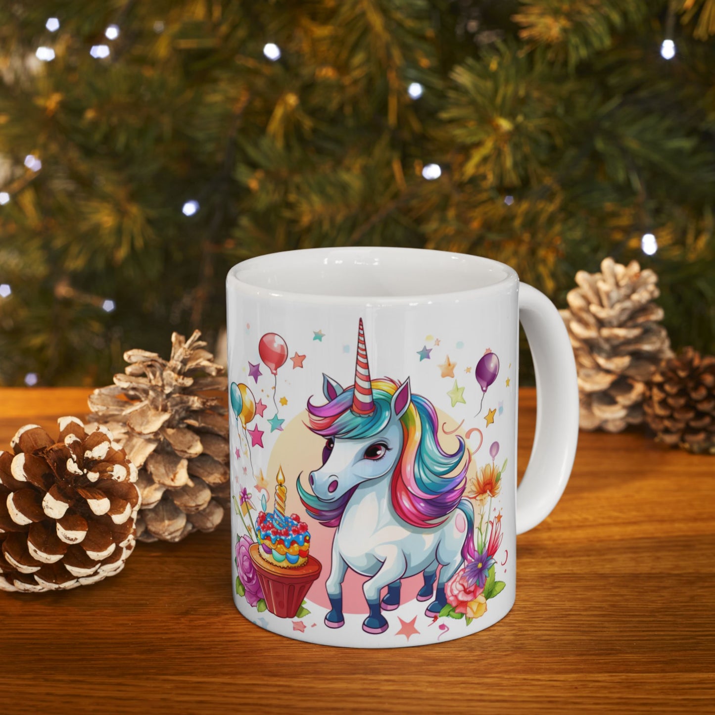 Unicorn Birthday Coffee Mug, Ceramic Mug 11oz