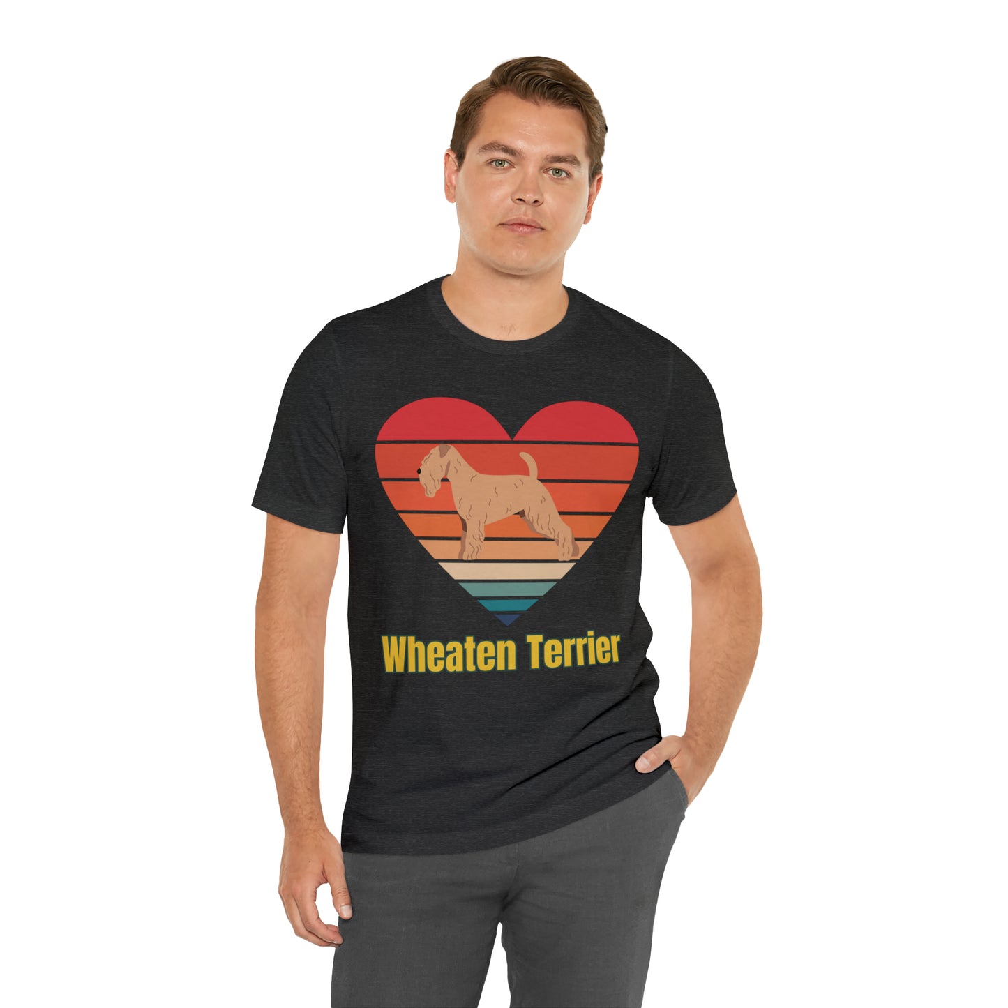 Wheaten Terrier Sunset Retro, Wheaten Lovers, Wheaten Terrier dog T-Shirt, Soft Coaten Wheaten Terrier Shirt, Love My Wheaten Terrier