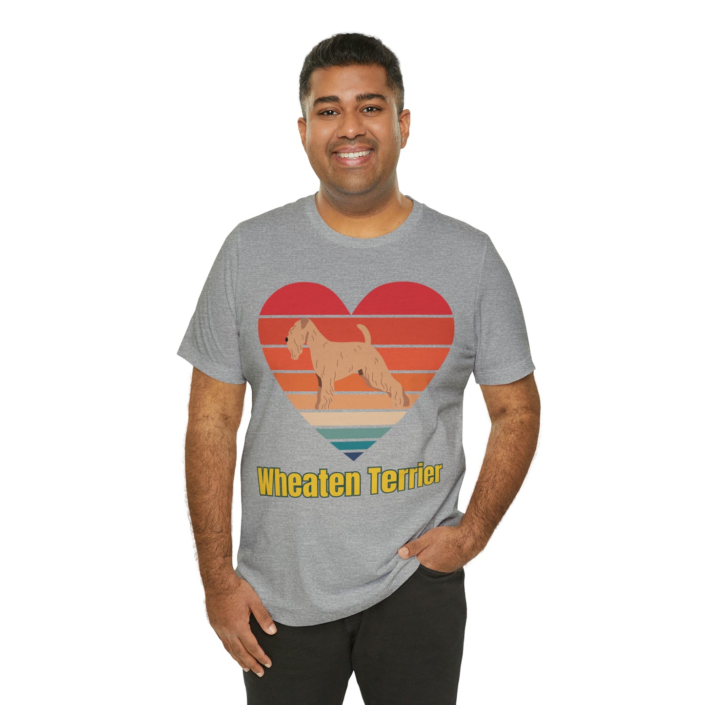 Wheaten Terrier Sunset Retro, Wheaten Lovers, Wheaten Terrier dog T-Shirt, Soft Coaten Wheaten Terrier Shirt, Love My Wheaten Terrier