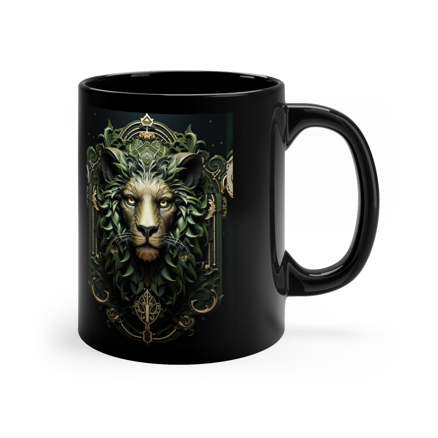 Lion Majestic King, 11oz Black Mug