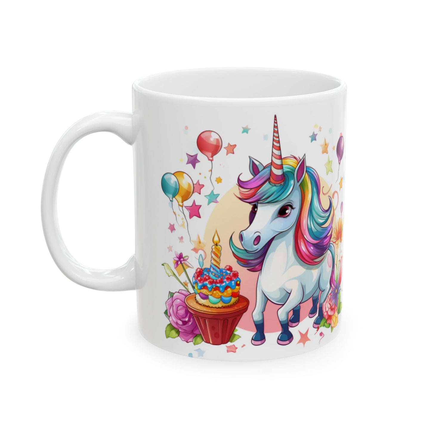 Unicorn Birthday Coffee Mug, Ceramic Mug 11oz