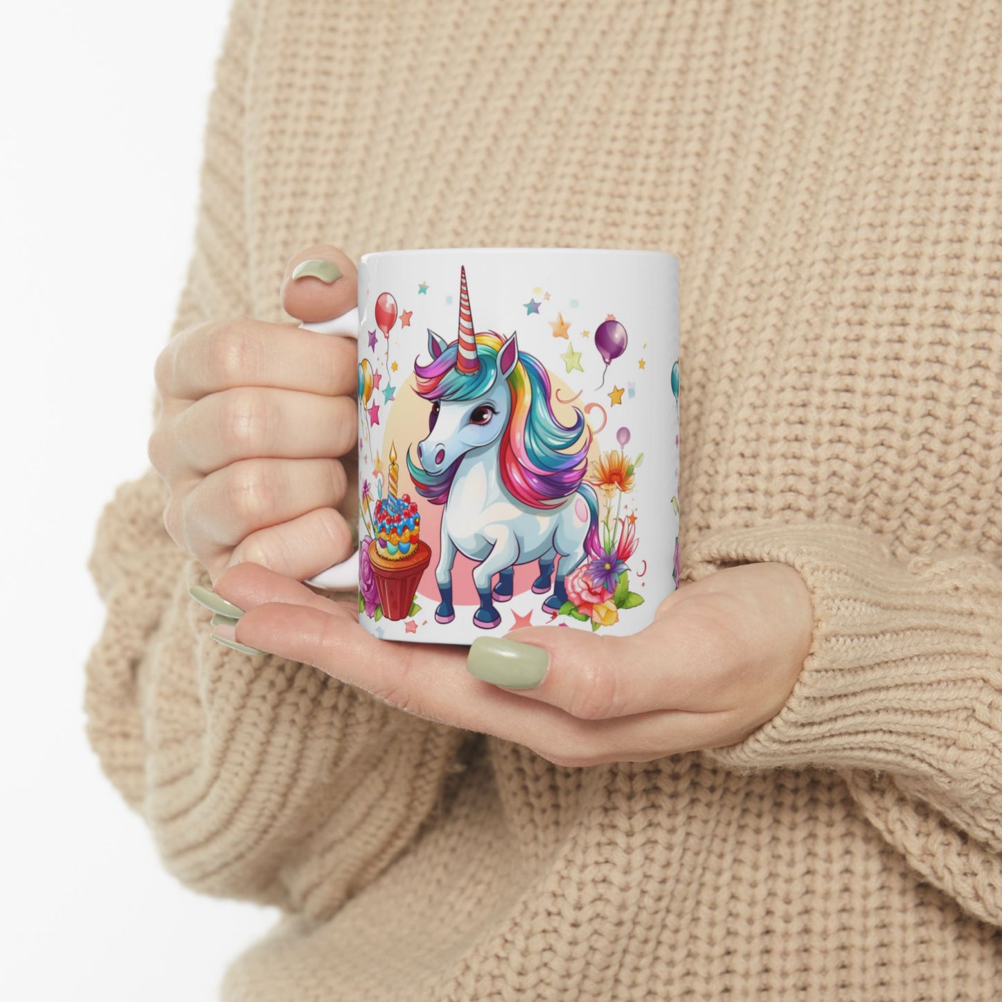 Unicorn Birthday Coffee Mug, Ceramic Mug 11oz