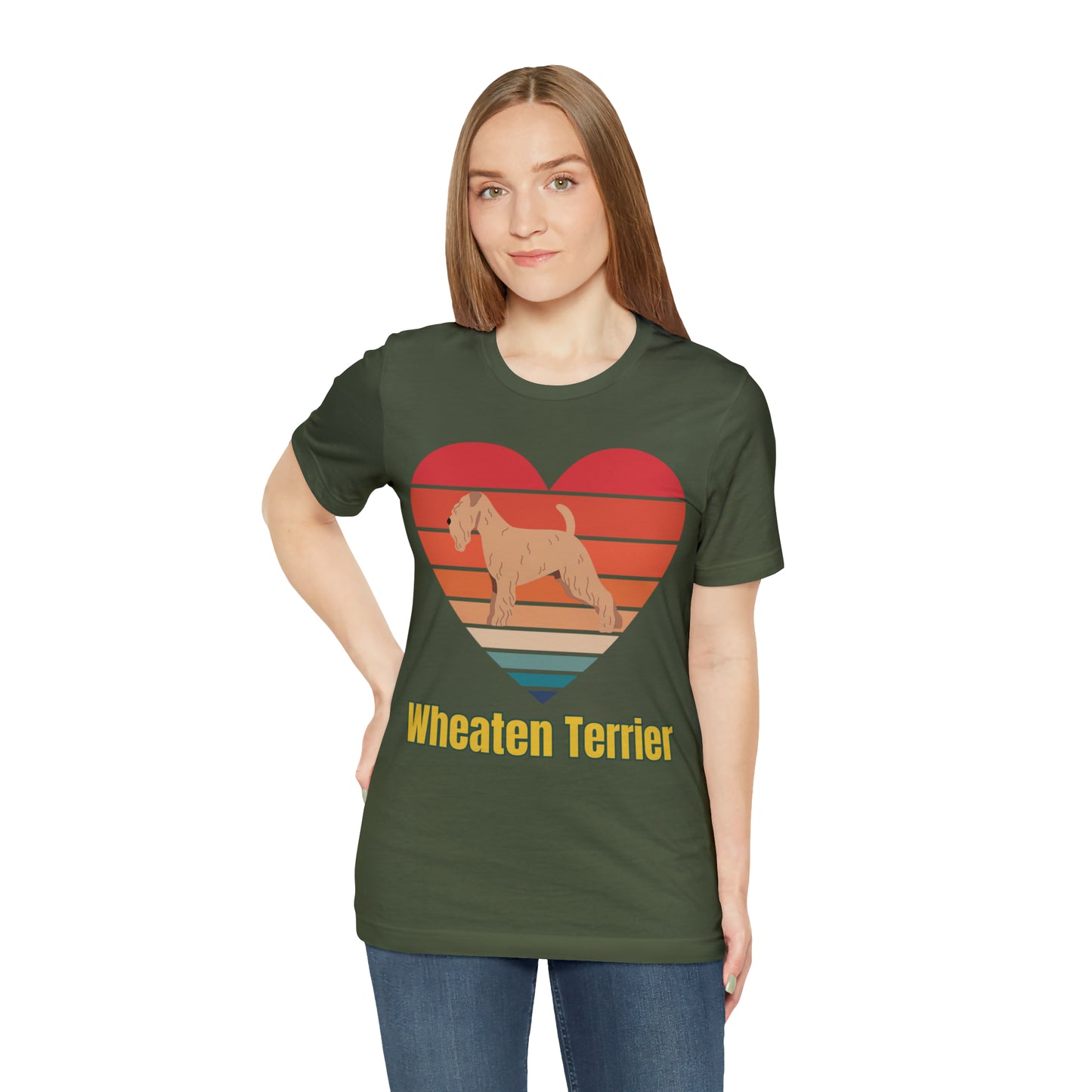 Wheaten Terrier Sunset Retro, Wheaten Lovers, Wheaten Terrier dog T-Shirt, Soft Coaten Wheaten Terrier Shirt, Love My Wheaten Terrier