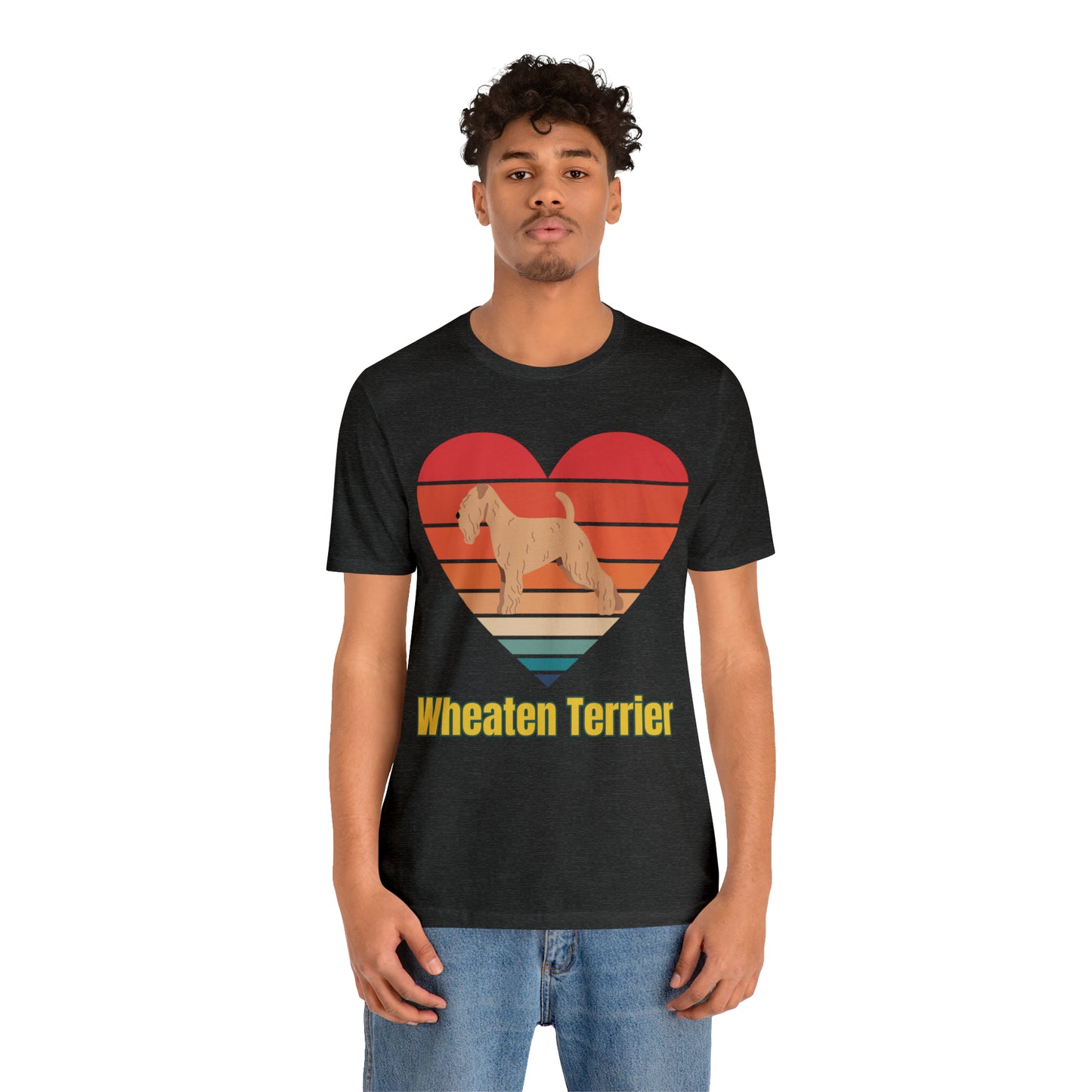 Wheaten Terrier Sunset Retro, Wheaten Lovers, Wheaten Terrier dog T-Shirt, Soft Coaten Wheaten Terrier Shirt, Love My Wheaten Terrier