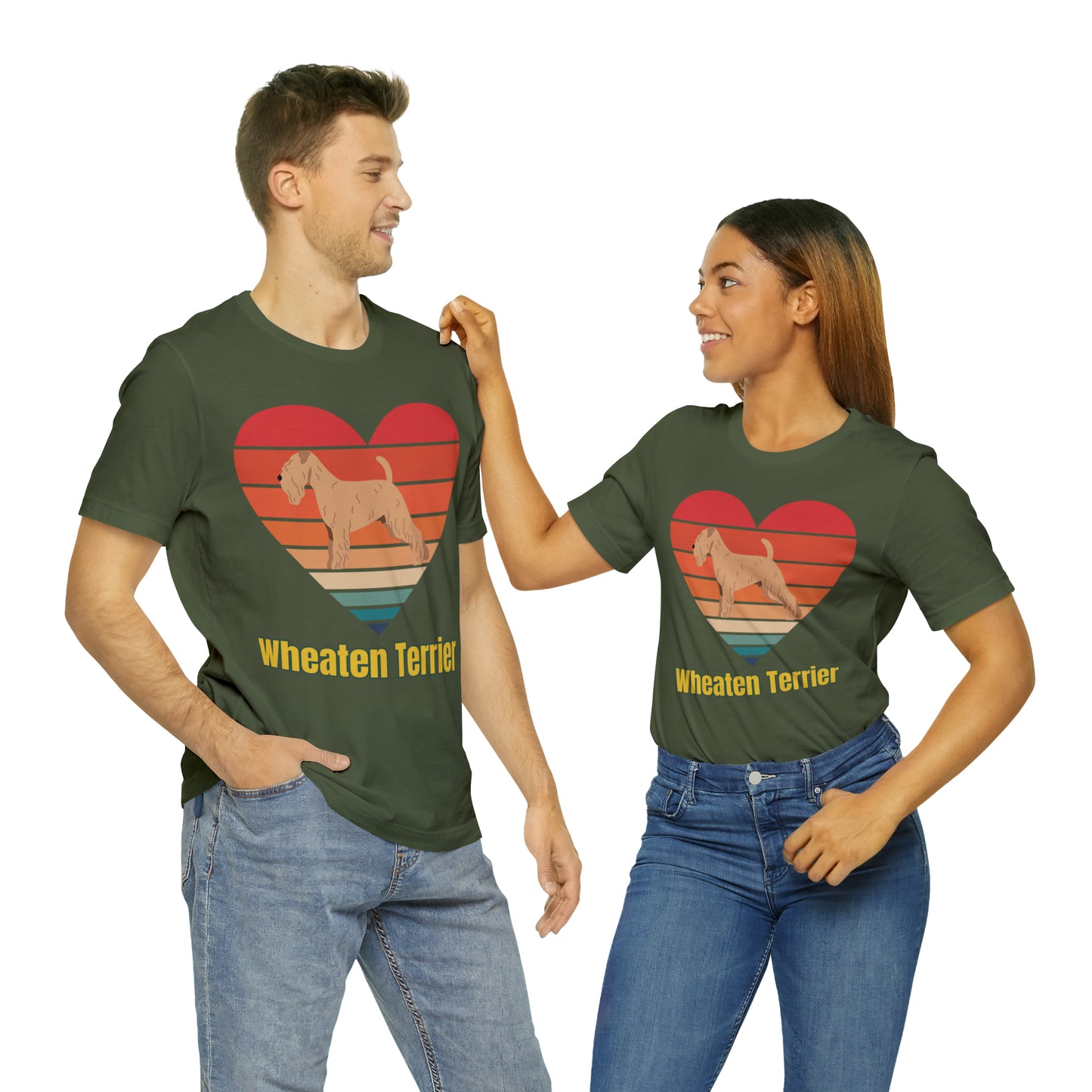 Wheaten Terrier Sunset Retro, Wheaten Lovers, Wheaten Terrier dog T-Shirt, Soft Coaten Wheaten Terrier Shirt, Love My Wheaten Terrier