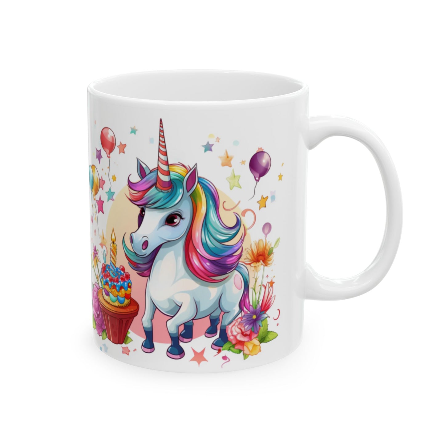 Unicorn Birthday Coffee Mug, Ceramic Mug 11oz