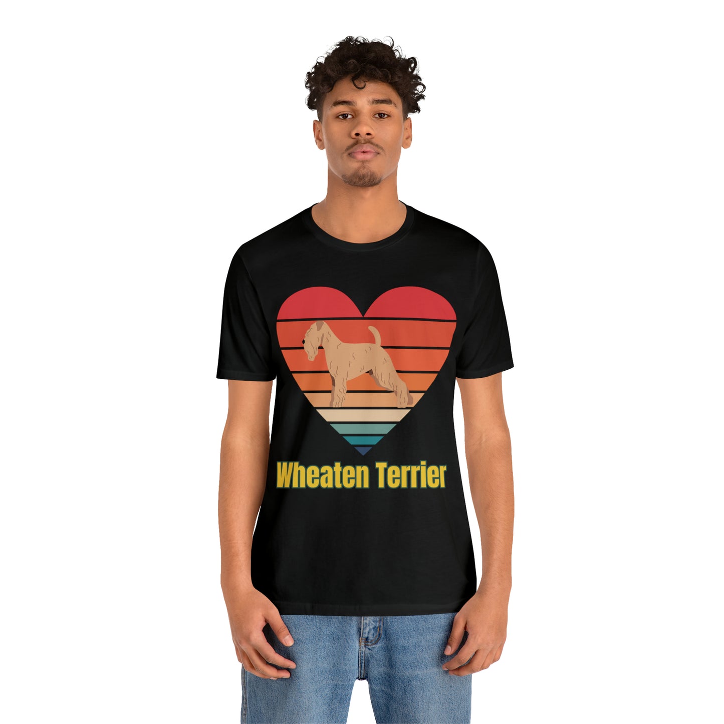 Wheaten Terrier Sunset Retro, Wheaten Lovers, Wheaten Terrier dog T-Shirt, Soft Coaten Wheaten Terrier Shirt, Love My Wheaten Terrier