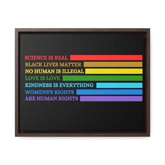 LGBTQ, Gallery Canvas Wraps, Horizontal Frame, Science is Real, Love is Love, Kindness is Everything, Are Human Rights, Gay Canva, Gay Men.