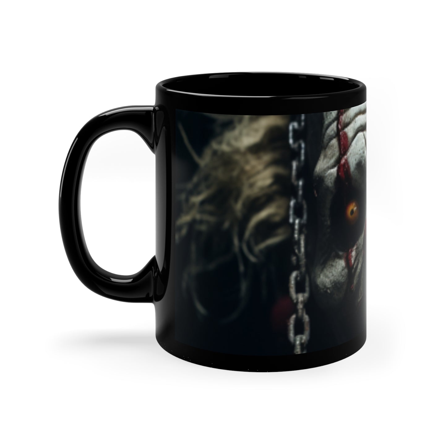 Spooky Clown Halloween 11oz Black coffee Mug