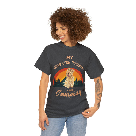 My Wheaten Terrier Loves Camping Unisex T-Shirt, Dog, Camping, Wheaten Terrier, Terrier, Pet Lovers, Travel with Dogs