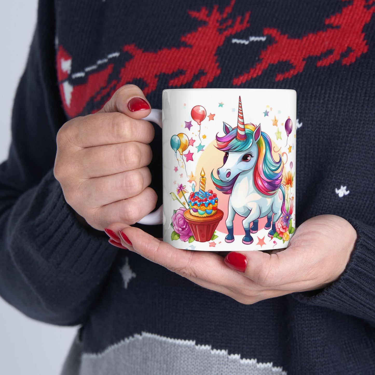 Unicorn Birthday Coffee Mug, Ceramic Mug 11oz