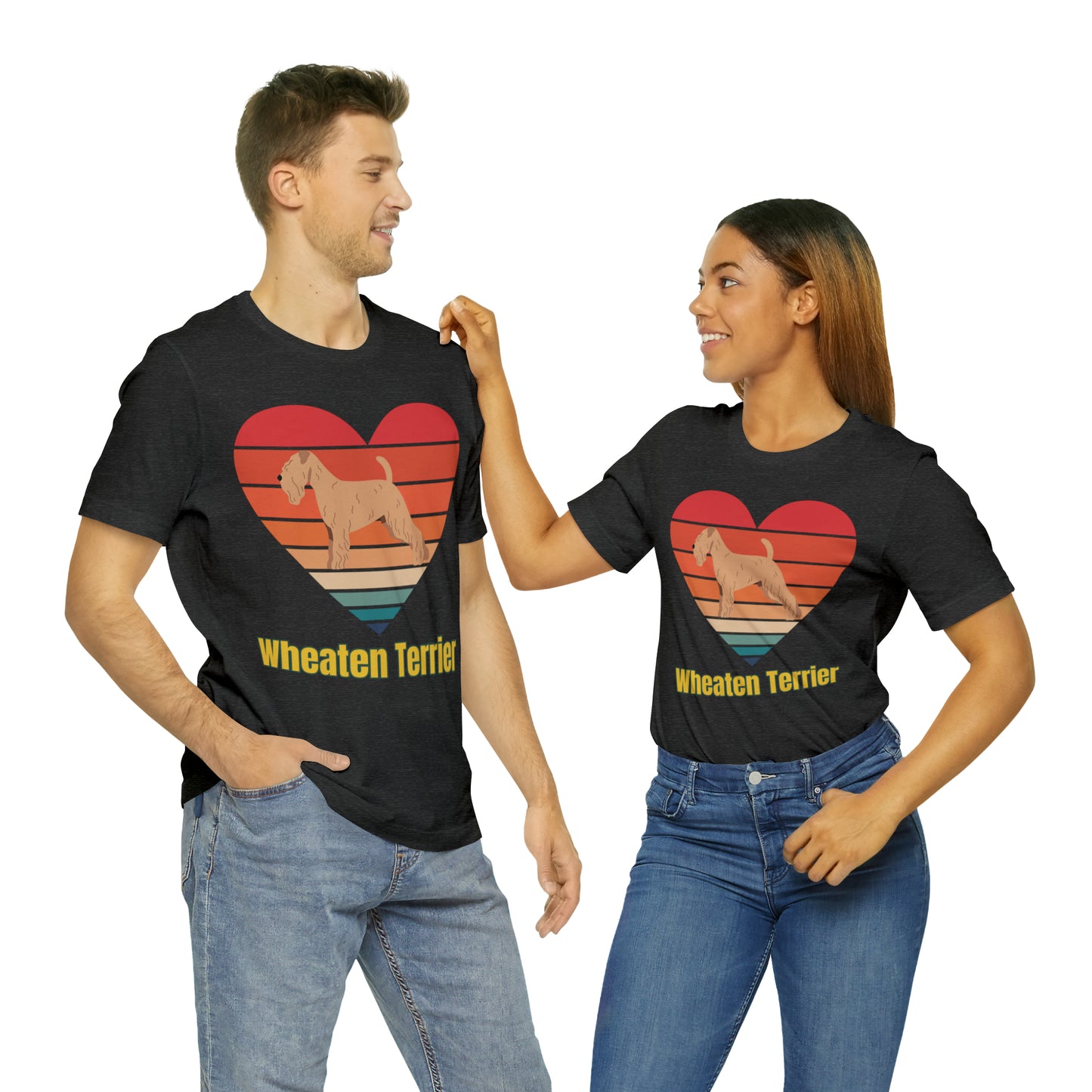 Wheaten Terrier Sunset Retro, Wheaten Lovers, Wheaten Terrier dog T-Shirt, Soft Coaten Wheaten Terrier Shirt, Love My Wheaten Terrier