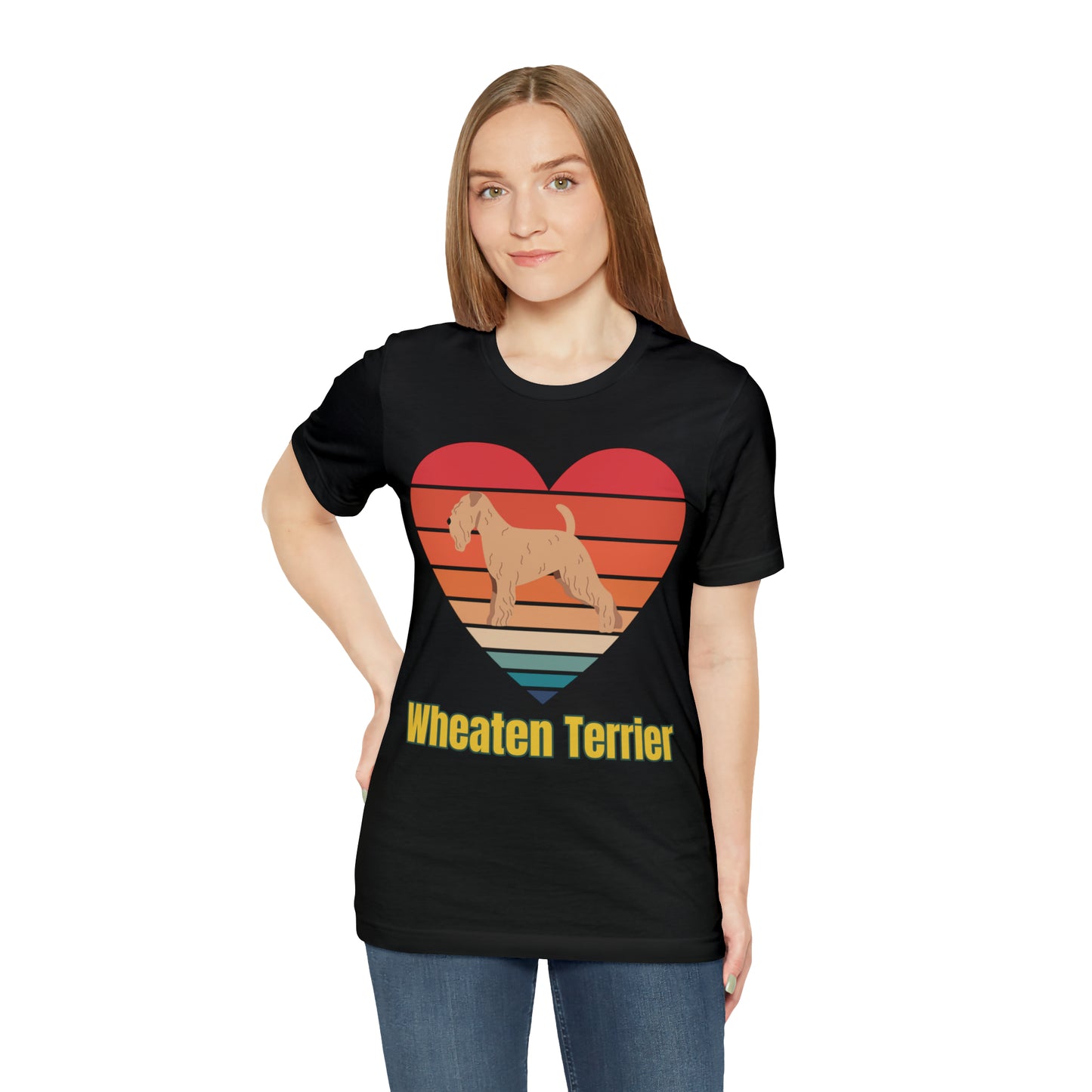 Wheaten Terrier Sunset Retro, Wheaten Lovers, Wheaten Terrier dog T-Shirt, Soft Coaten Wheaten Terrier Shirt, Love My Wheaten Terrier