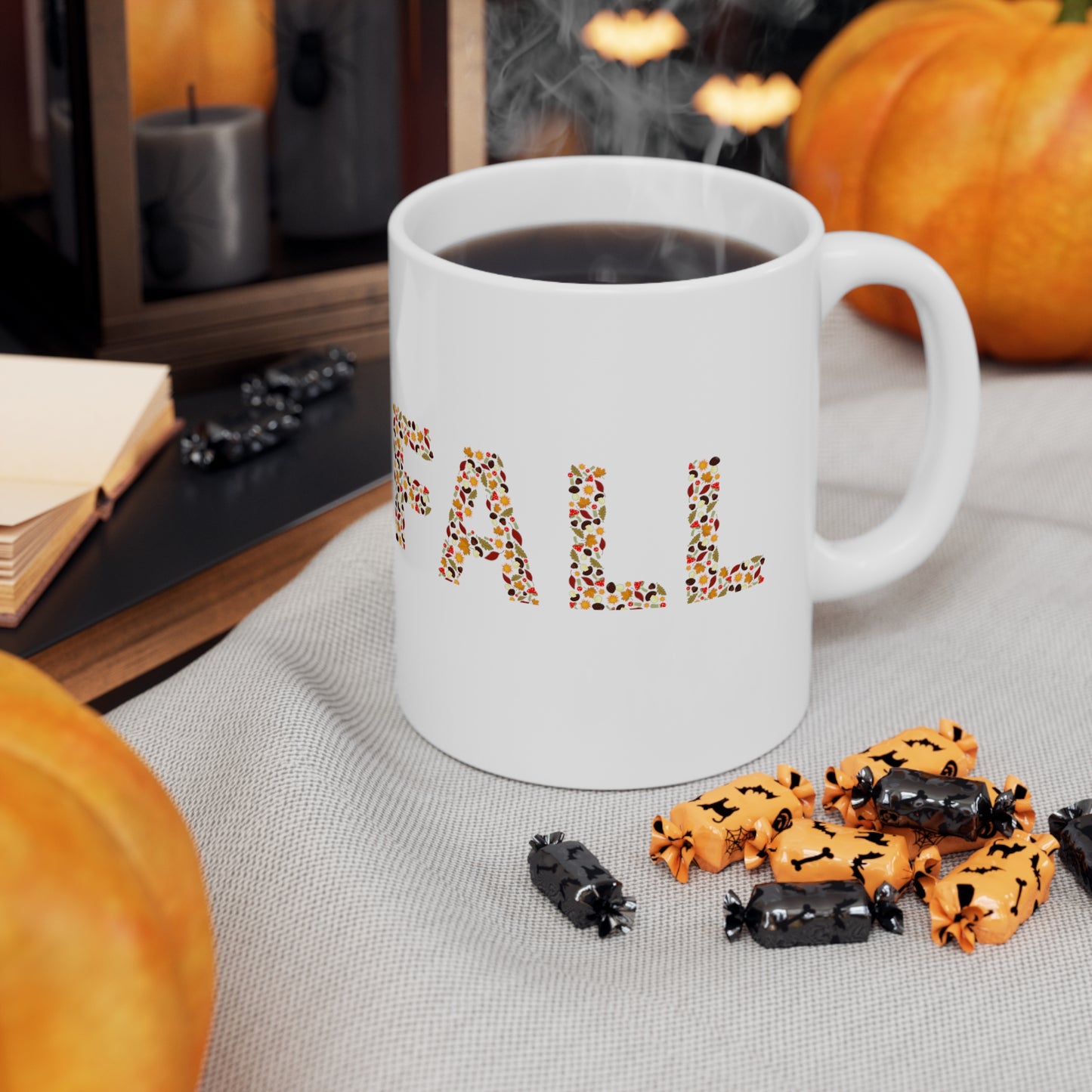 FALL Coffee Mug, Welcome Fall, Ceramic Mug 11oz