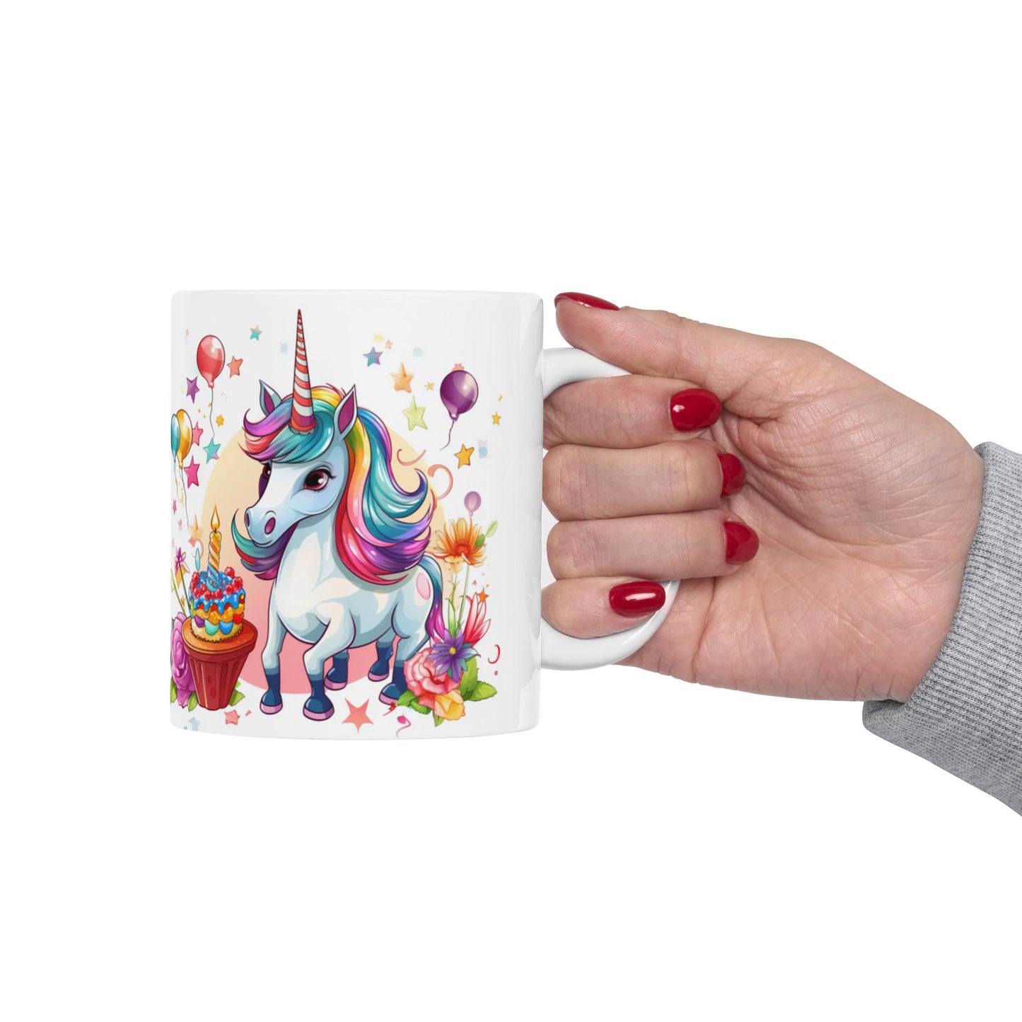 Unicorn Birthday Coffee Mug, Ceramic Mug 11oz