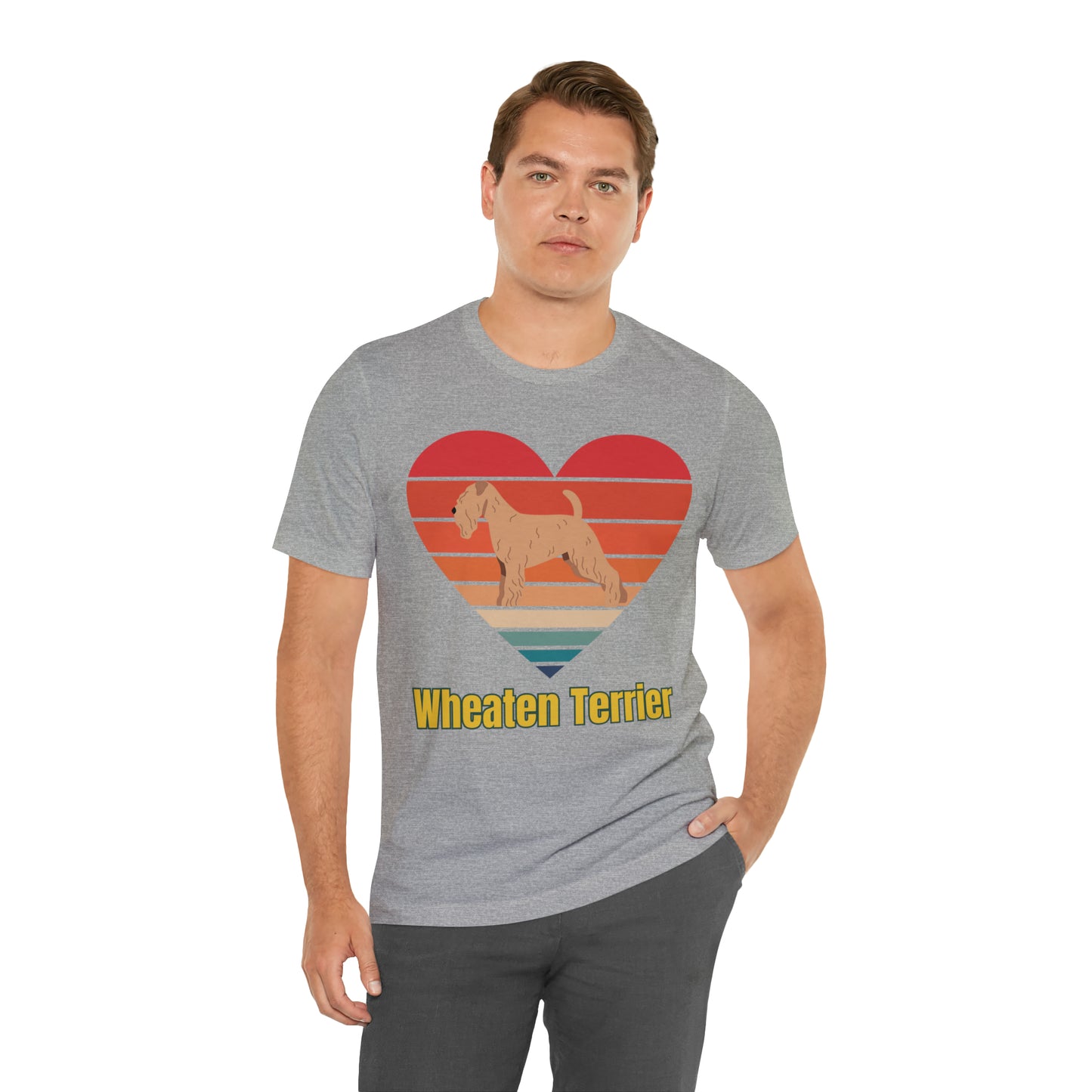 Wheaten Terrier Sunset Retro, Wheaten Lovers, Wheaten Terrier dog T-Shirt, Soft Coaten Wheaten Terrier Shirt, Love My Wheaten Terrier