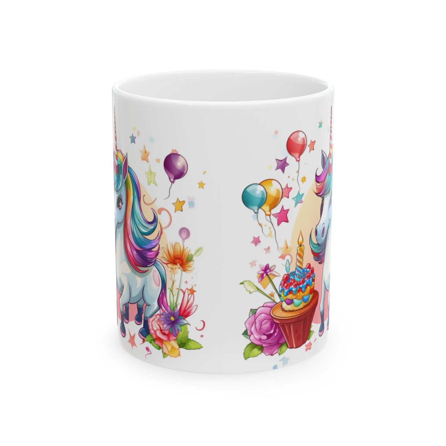 Unicorn Birthday Coffee Mug, Ceramic Mug 11oz