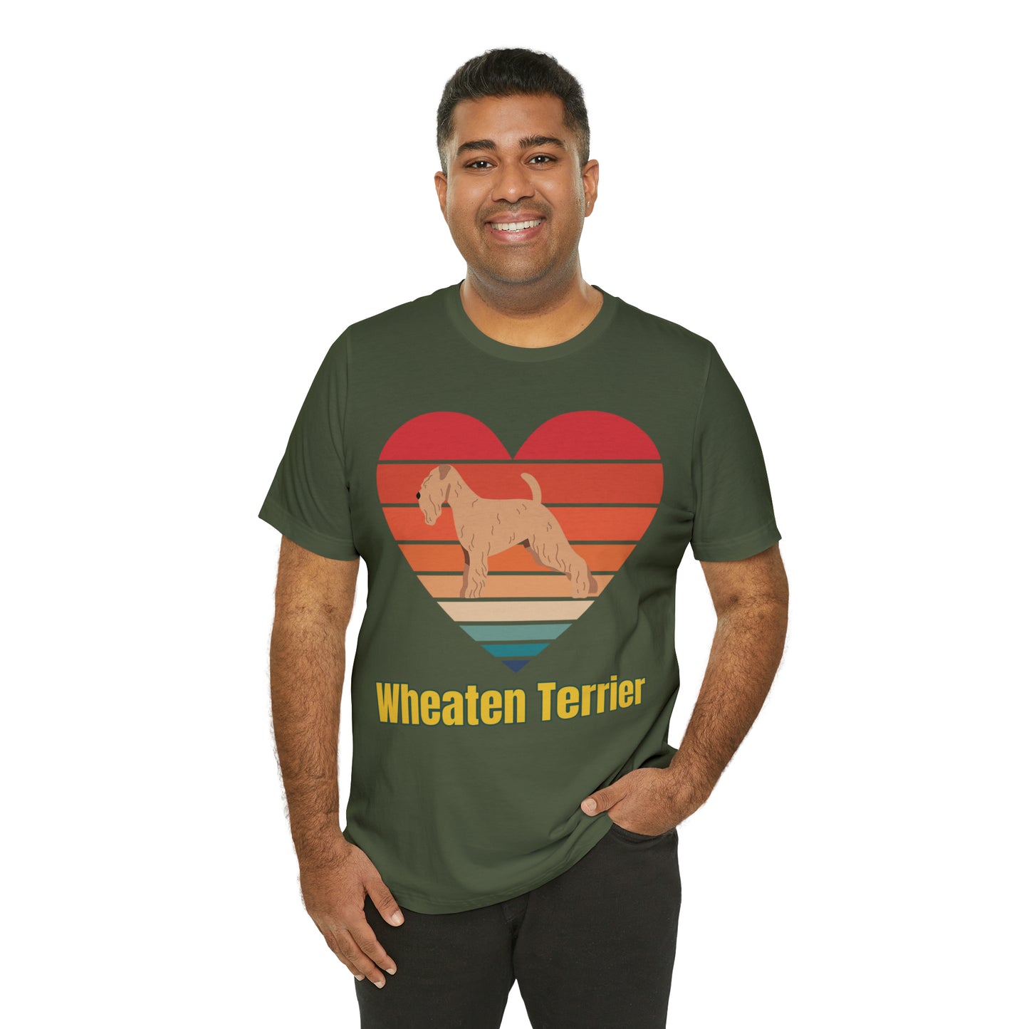 Wheaten Terrier Sunset Retro, Wheaten Lovers, Wheaten Terrier dog T-Shirt, Soft Coaten Wheaten Terrier Shirt, Love My Wheaten Terrier