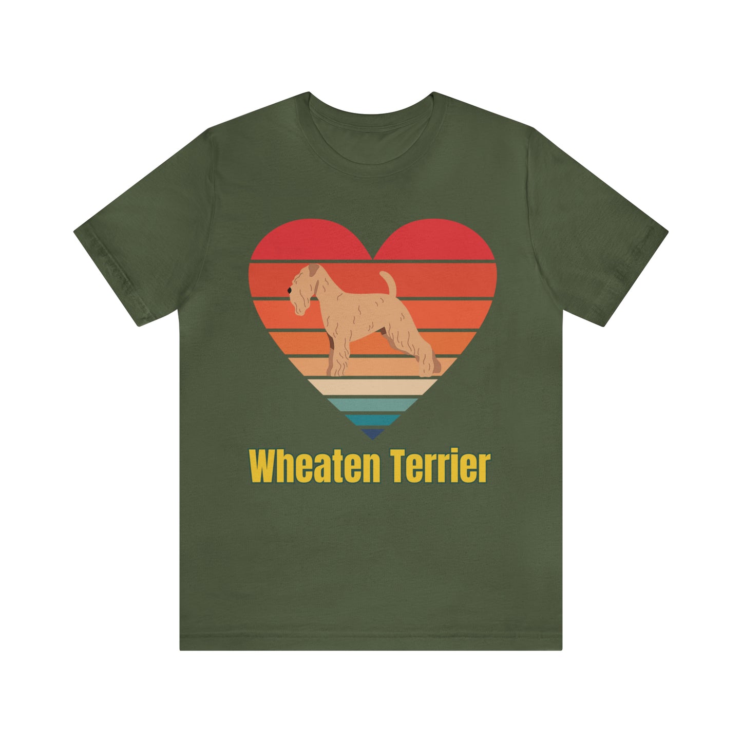 Wheaten Terrier Sunset Retro, Wheaten Lovers, Wheaten Terrier dog T-Shirt, Soft Coaten Wheaten Terrier Shirt, Love My Wheaten Terrier