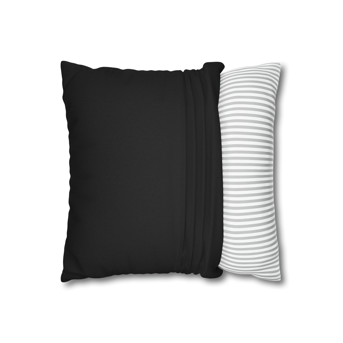 HELLO FALL!!  Falling Leaves, Black Spun Polyester Square Pillow Case