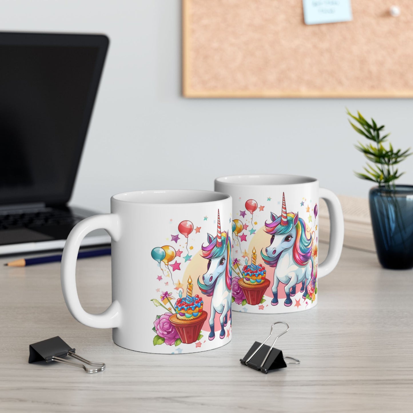 Unicorn Birthday Coffee Mug, Ceramic Mug 11oz