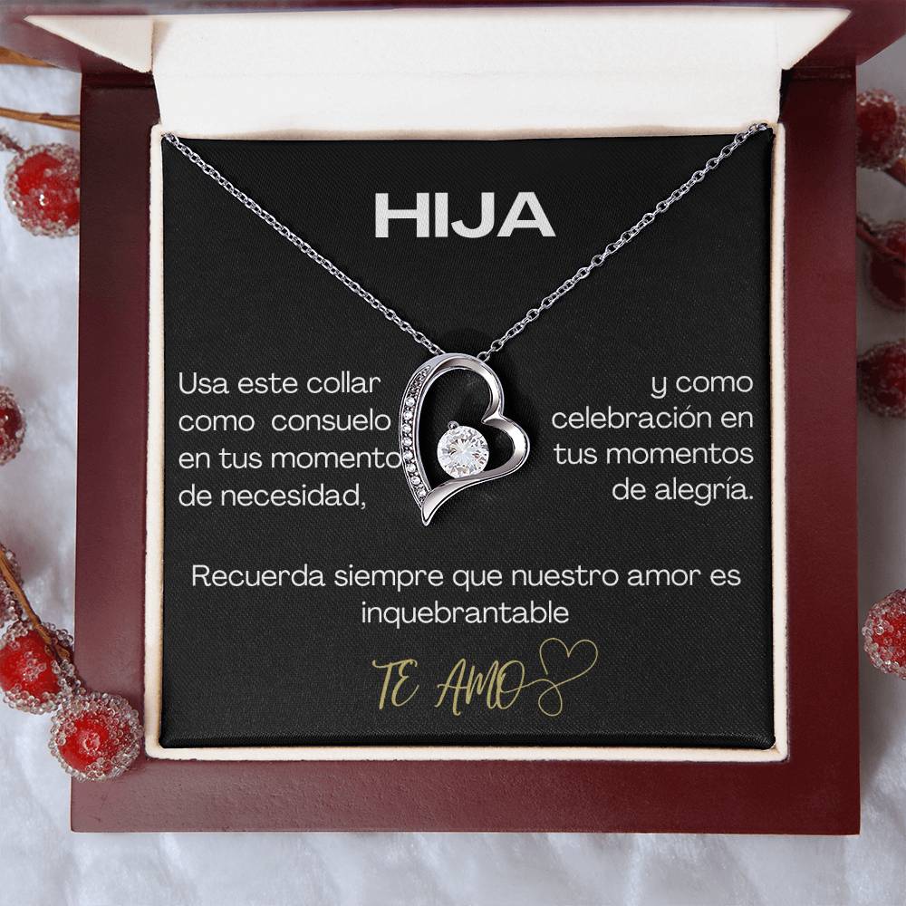 HIJA / Collar Amor Eterno / Amor Inquebrantable