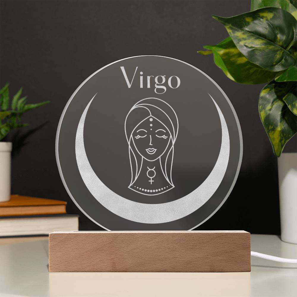 Virgo - Placa de Acrílico Grabada