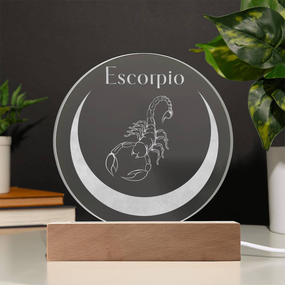 Escorpio - Placa de Acrílico Grabada