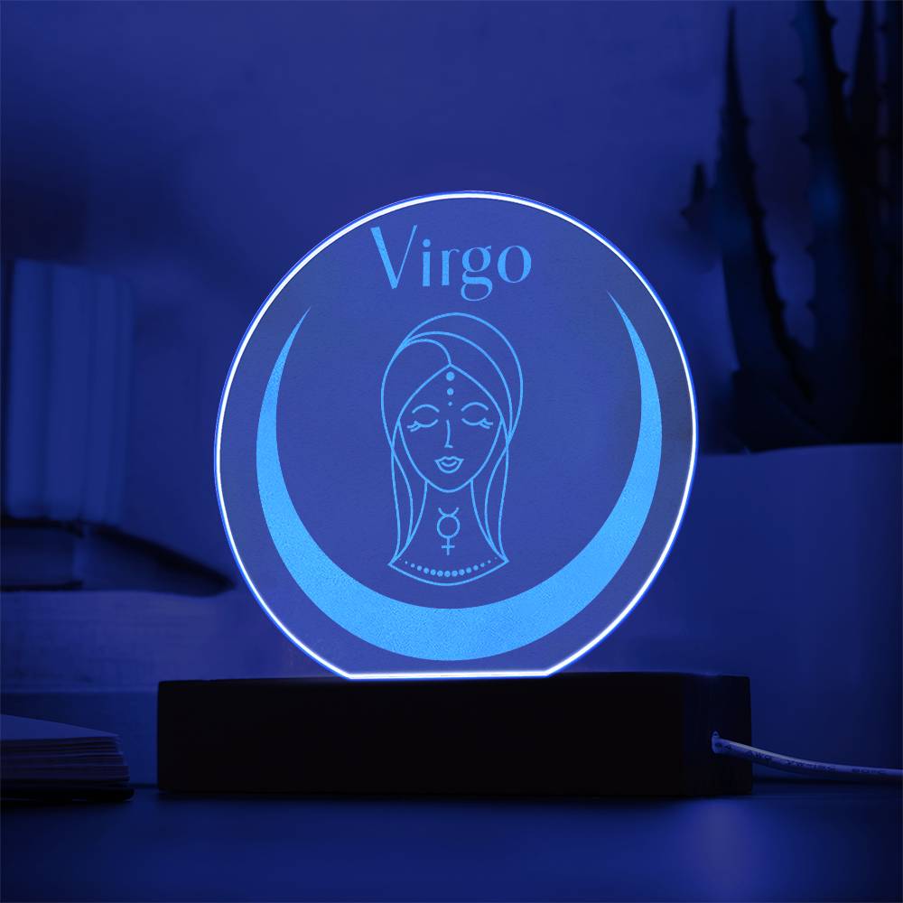 Virgo - Placa de Acrílico Grabada