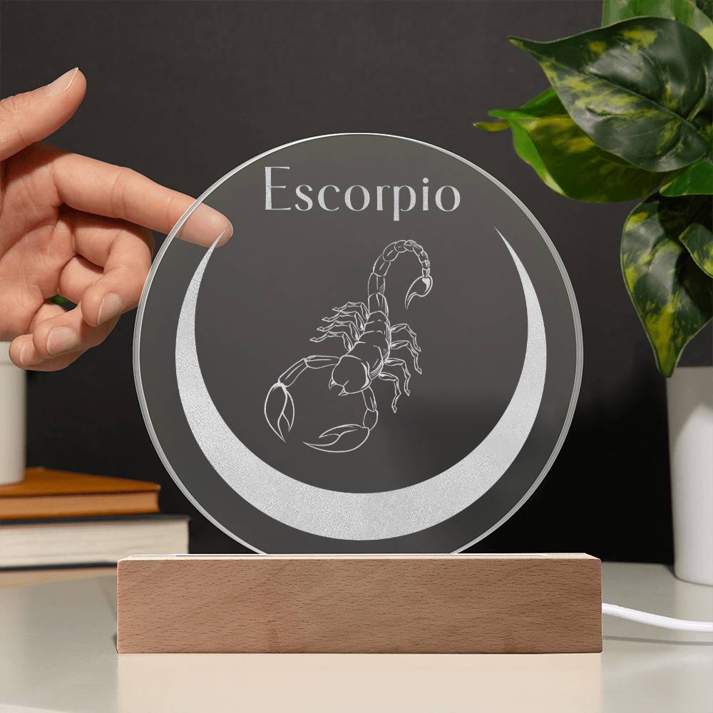 Escorpio - Placa de Acrílico Grabada