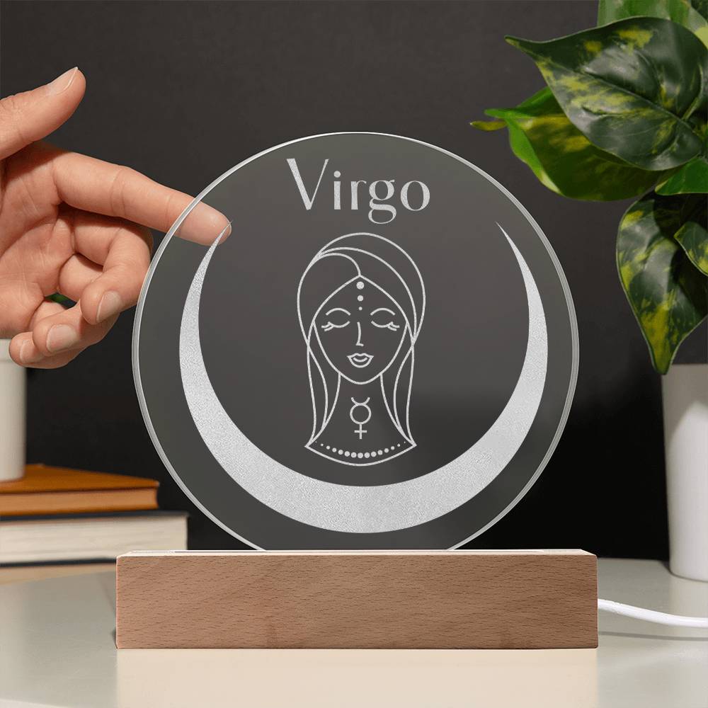 Virgo - Placa de Acrílico Grabada