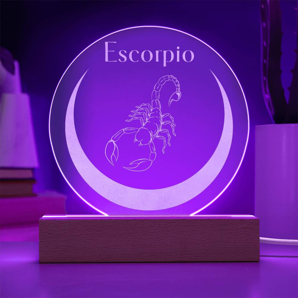 Escorpio - Placa de Acrílico Grabada