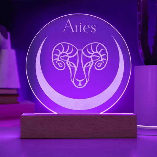 Aries - Placa de Acrílico Grabada