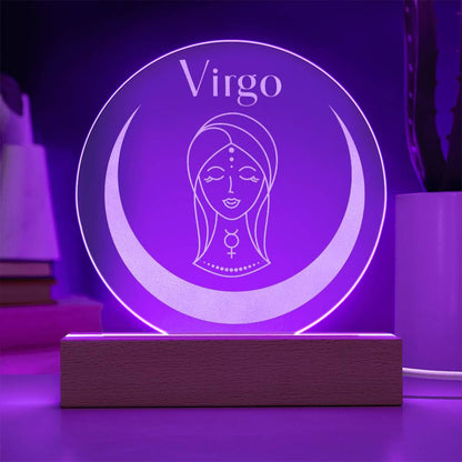 Virgo - Placa de Acrílico Grabada