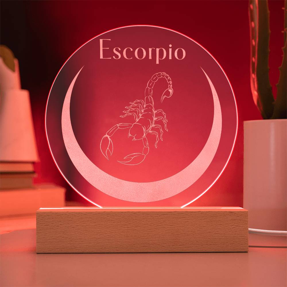 Escorpio - Placa de Acrílico Grabada