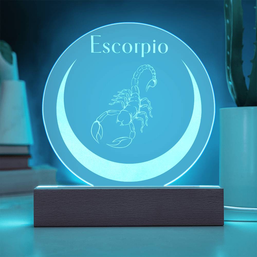 Escorpio - Placa de Acrílico Grabada