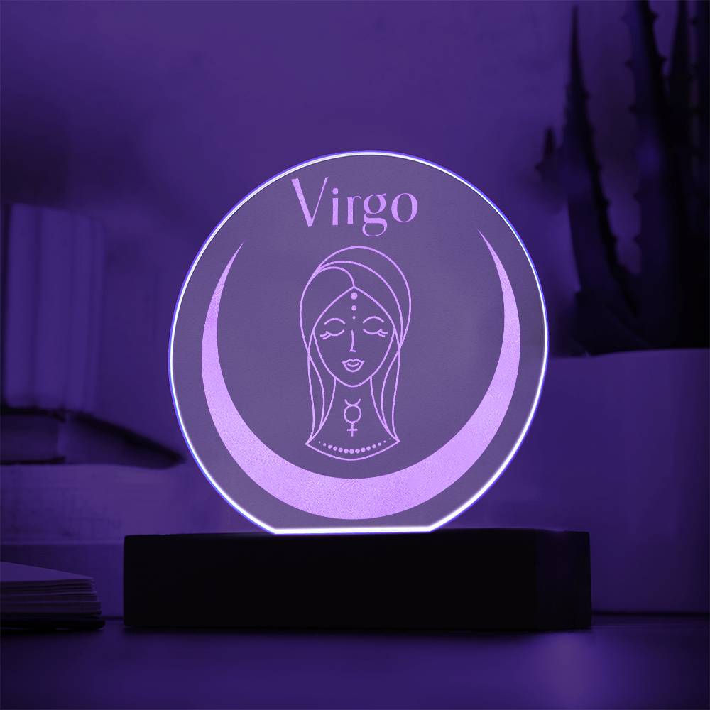 Virgo - Placa de Acrílico Grabada