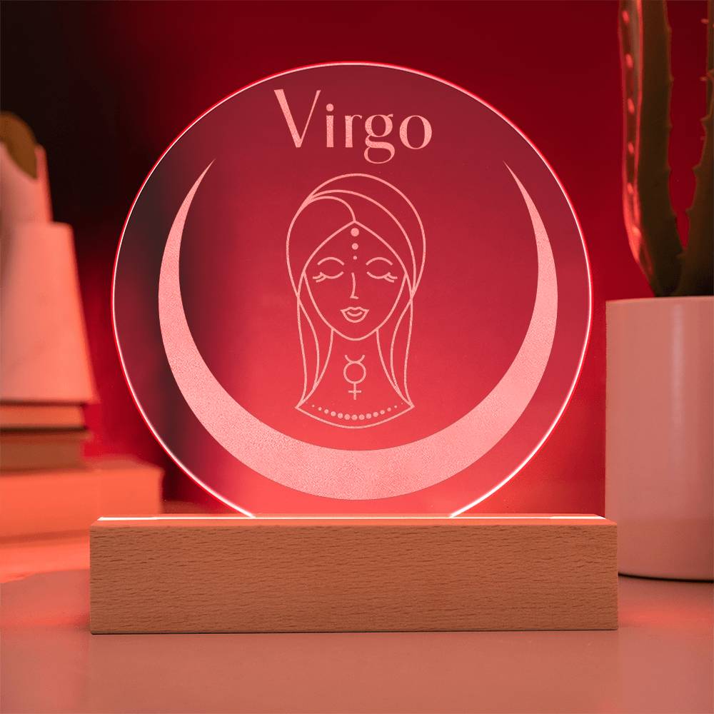 Virgo - Placa de Acrílico Grabada