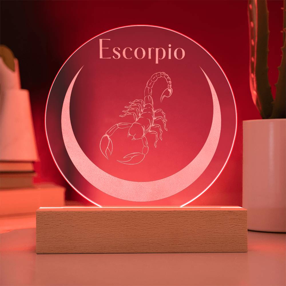 Escorpio - Placa de Acrílico Grabada