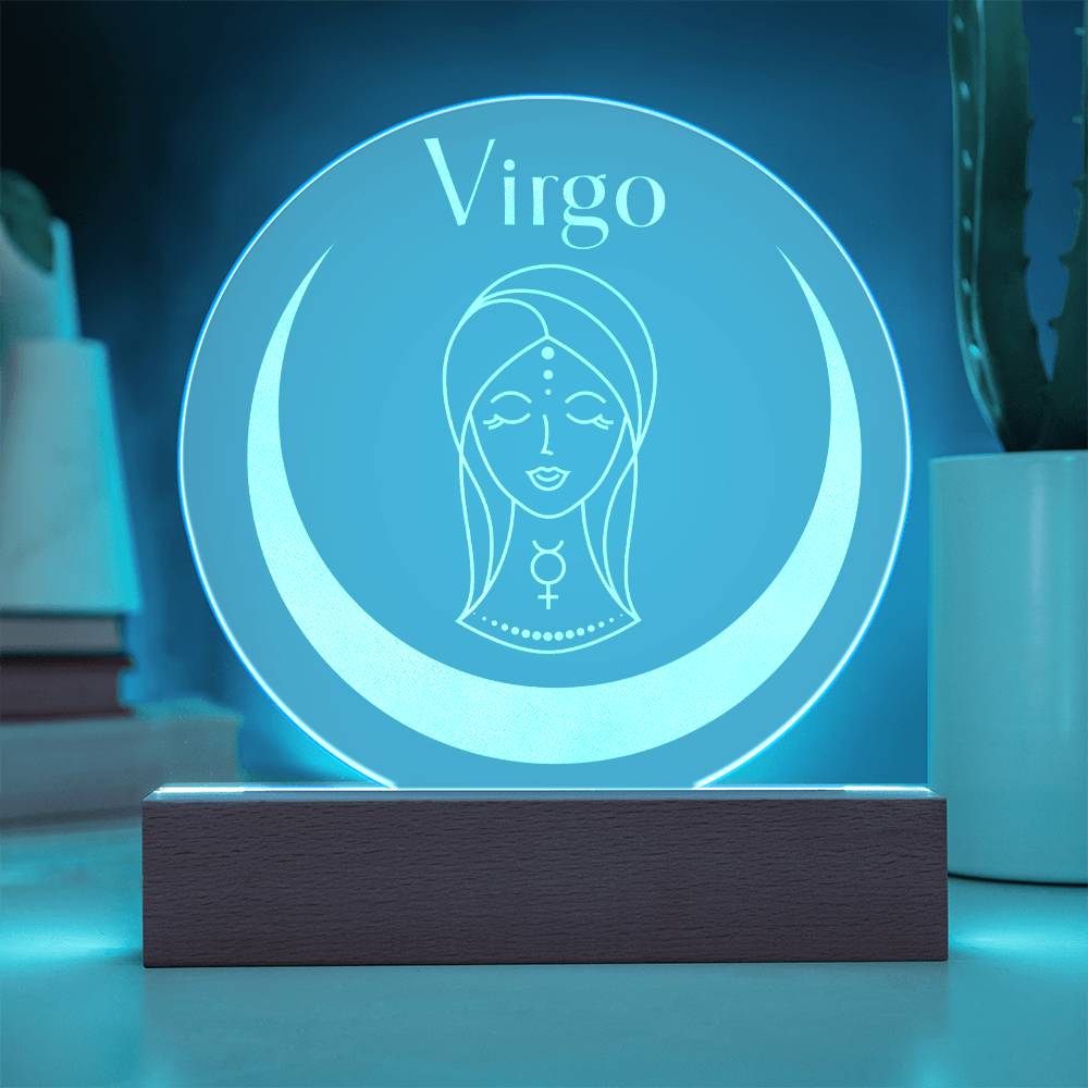 Virgo - Placa de Acrílico Grabada