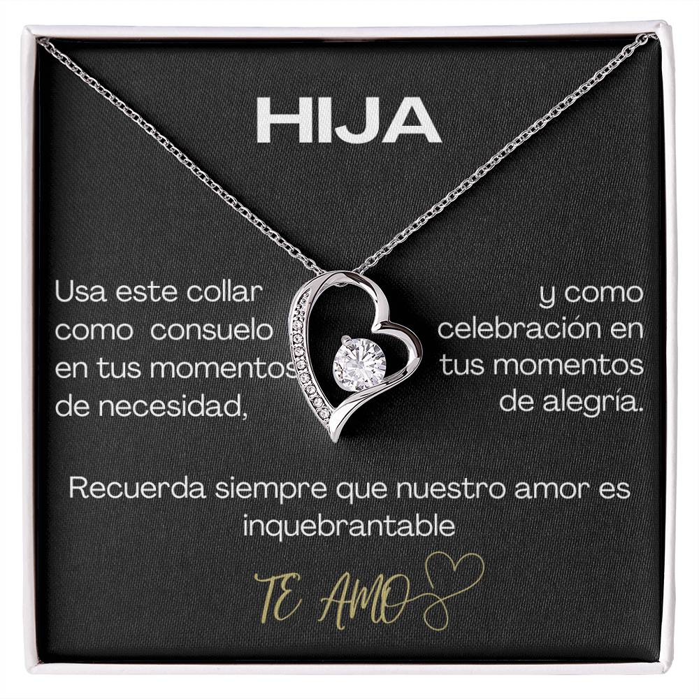 HIJA / Collar Amor Eterno / Amor Inquebrantable