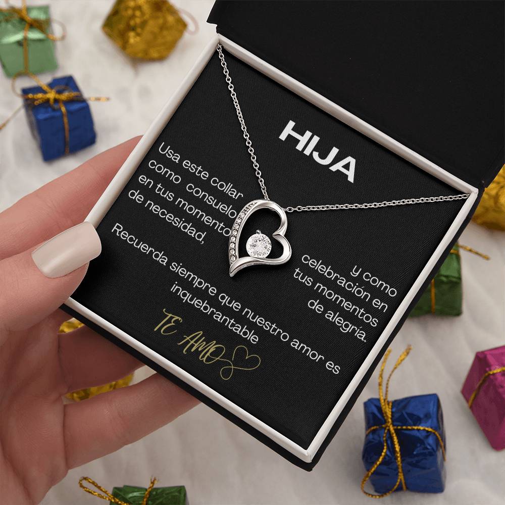 HIJA / Collar Amor Eterno / Amor Inquebrantable