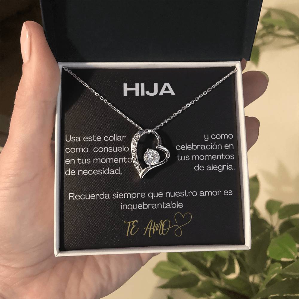 HIJA / Collar Amor Eterno / Amor Inquebrantable