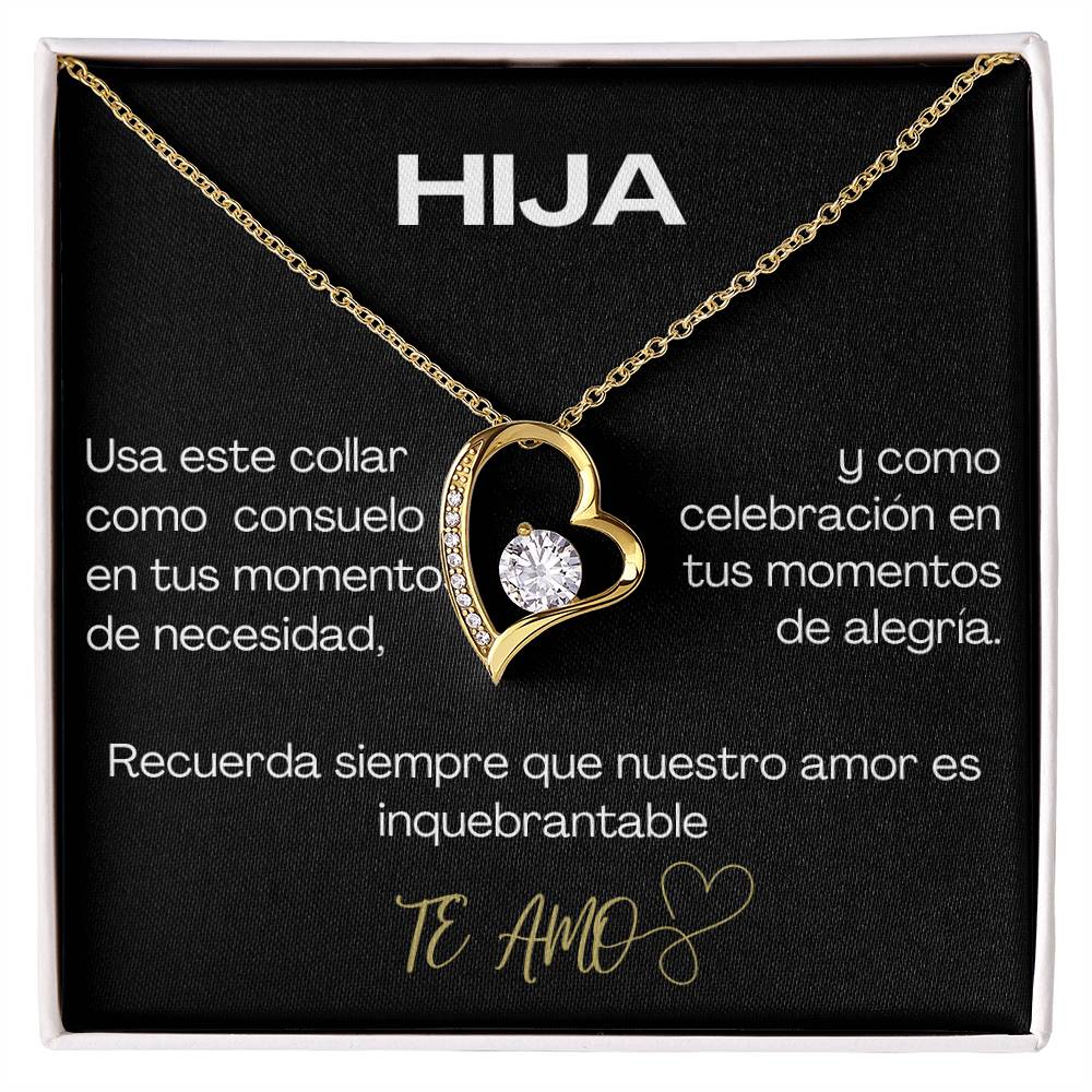 HIJA / Collar Amor Eterno / Amor Inquebrantable