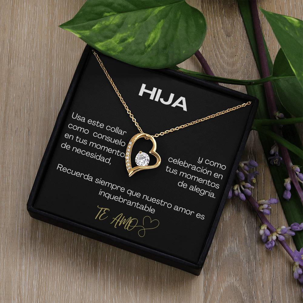 HIJA / Collar Amor Eterno / Amor Inquebrantable