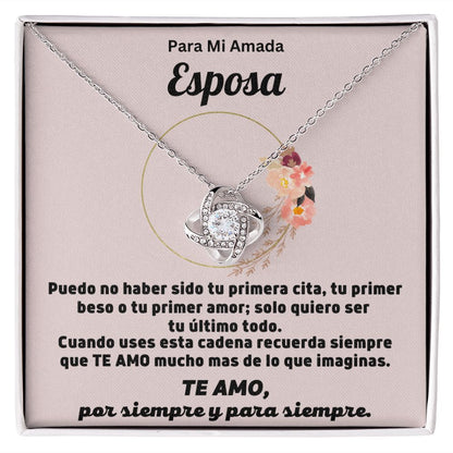 Para Mi Amada Esposa Collar Nudo de Amor