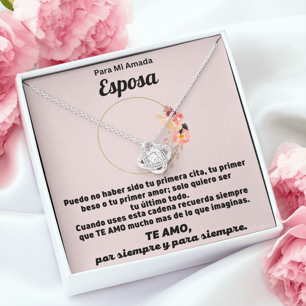 Para Mi Amada Esposa Collar Nudo de Amor