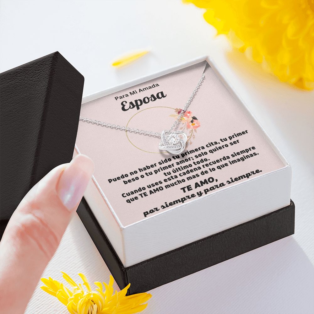 Para Mi Amada Esposa Collar Nudo de Amor