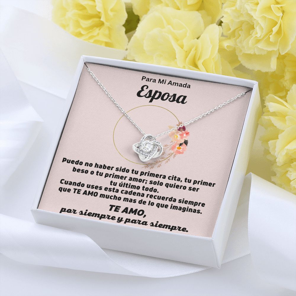 Para Mi Amada Esposa Collar Nudo de Amor