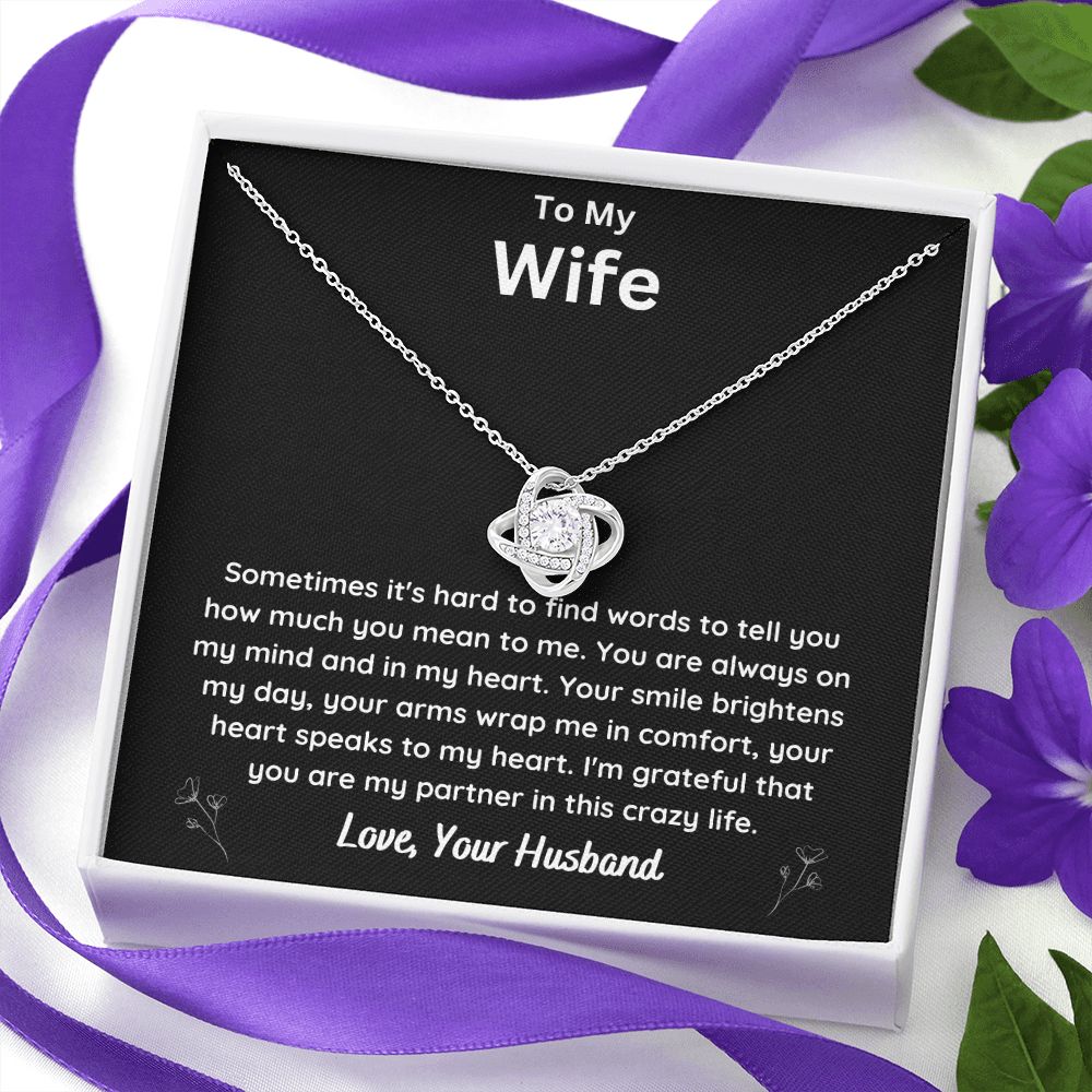 To My Wife Greatest Gift Interlocking Hearts Necklace – Jewellery With Love